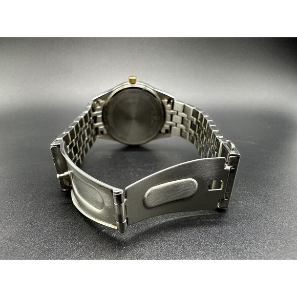 Bulova Two Tone Stainless Steel / Gold Plated Men's Dress Watch 98B134 Works - Picture 6 of 9